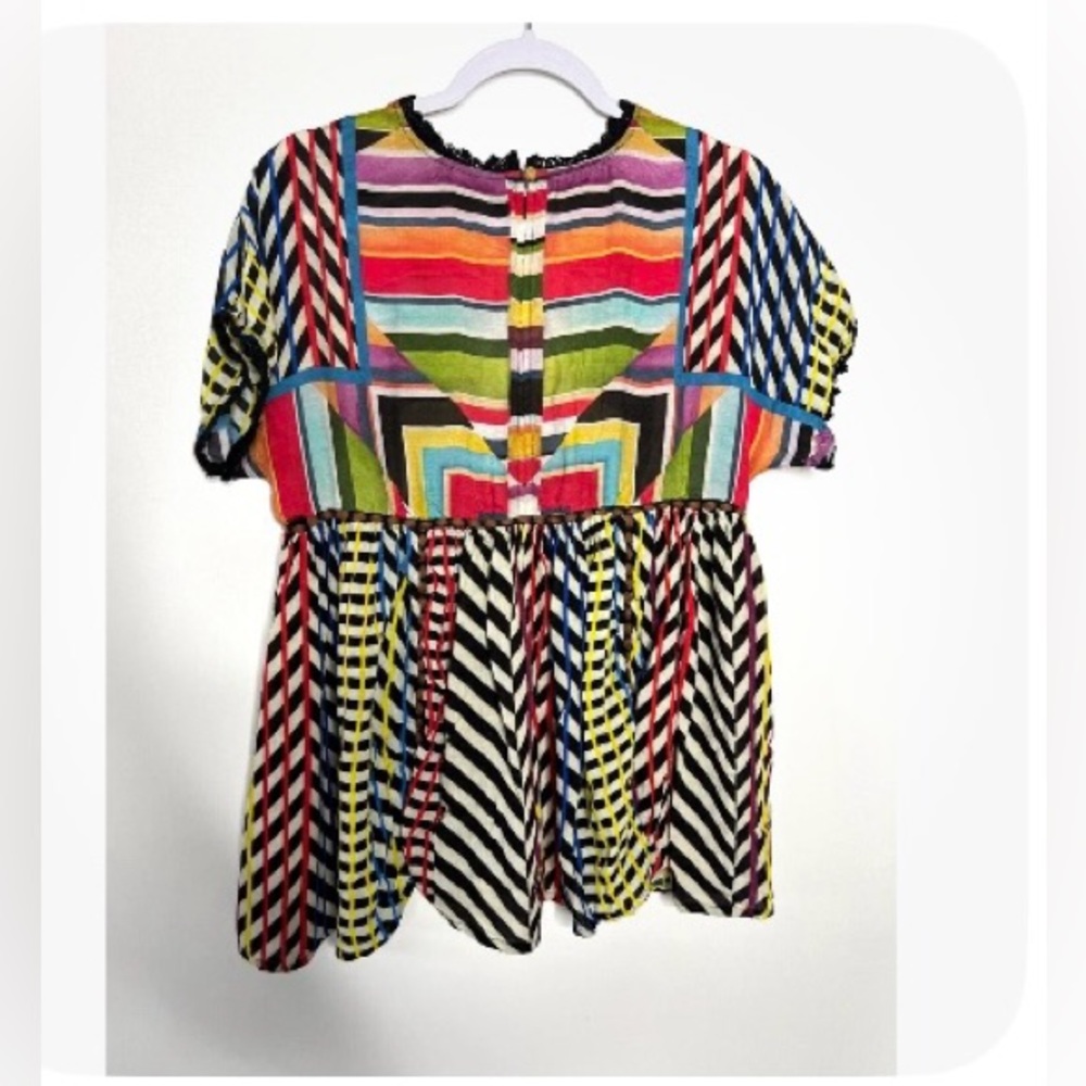 ANTHROPOLOGIE Conditions Apply Kynsa Tunic Boho Top, Small